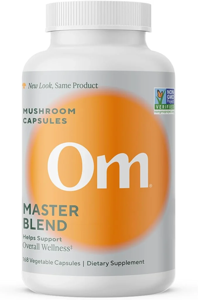8 Om Master Blend Mushroom Capsules Organic Mushroom Supplement with 10 Mushrooms and Ashwagandha
