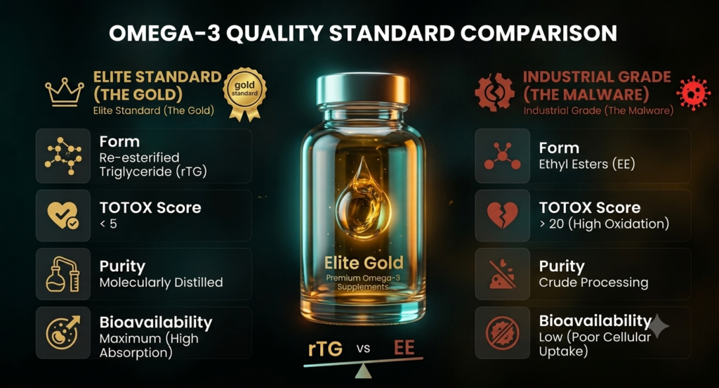 omega 3 quality standard comparison rtg vs ee